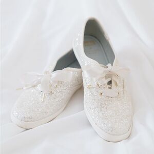Keds Champion Glitter Celebration Lace Up
size 8, Cream Glitter